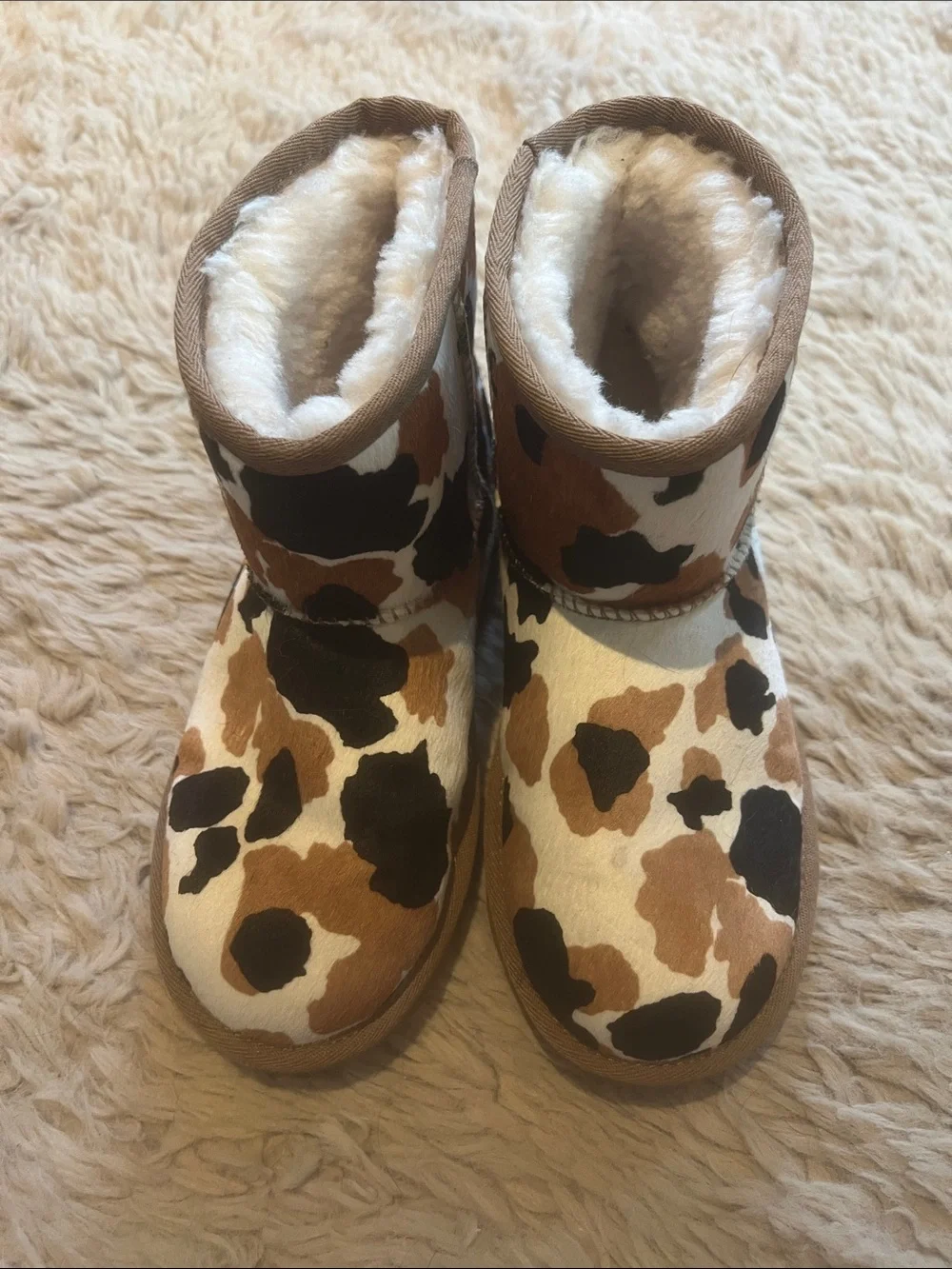 UGG Brown Cow Print Boots 🐮